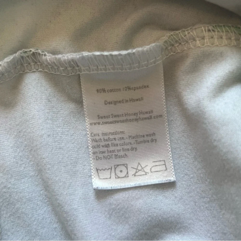 Sweet Sweet Honey Hawaii Kids Green Monstera Short Sleeve and Pants Pajama Set - Picture 4 of 6